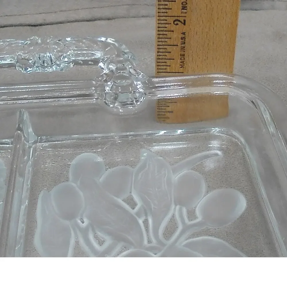 Imperial Glass Ohio 3 Part Relish Intaglio 9
